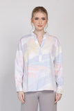 JULY Abstract Print Blouse in Rainbow