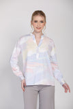 JULY Abstract Print Blouse in Rainbow