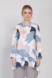 The Ceria Tunic in Blue Abstract