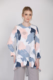 The Ceria Tunic in Blue Abstract