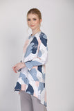 The Ceria Tunic in Blue Abstract
