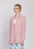 The Lagenda Long Blazer in Dust Pink