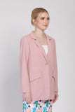 The Lagenda Long Blazer in Dust Pink