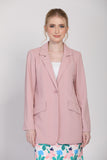 The Lagenda Long Blazer in Dust Pink