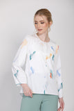 The Ceria 2.0 Abstract Prints Blouse in White
