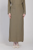 The Cahaya Knit Pencil Skirts in Dusty Green