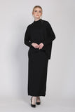 The Cahaya Knit Pencil Skirts in Black