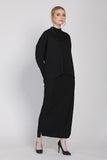 The Cahaya Knit Pencil Skirts in Black