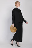 The Cahaya Knit Pencil Skirts in Black