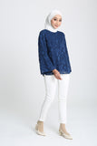 The Rehati Blouse in Navy Blue