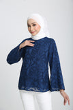 The Rehati Blouse in Navy Blue