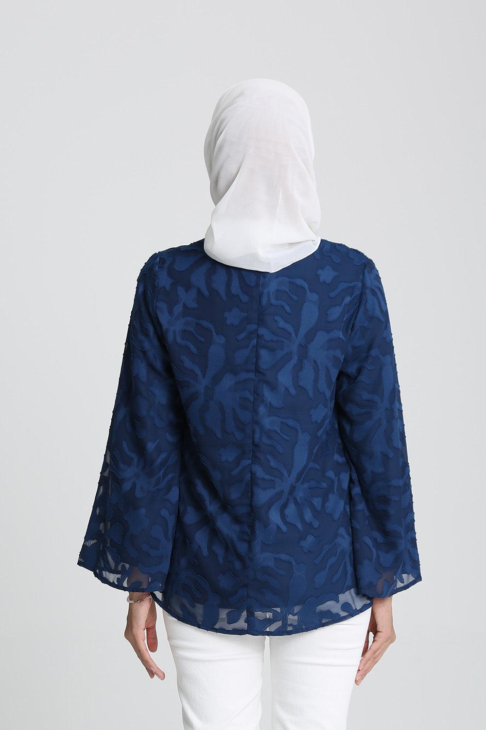 The Rehati Blouse in Navy Blue