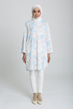 The Botani Floral Tunic in Light Blue