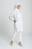 The Botani Floral Tunic in Light Blue