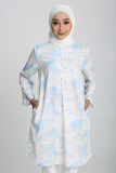 The Botani Floral Tunic in Light Blue