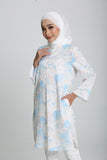 The Botani Floral Tunic in Light Blue