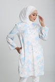 The Botani Floral Tunic in Light Blue