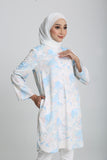 The Botani Floral Tunic in Light Blue