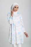 The Botani Floral Tunic in Light Blue