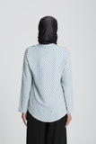 The Harmoni Polka Dot Blouse in Grey