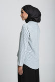 The Harmoni Polka Dot Blouse in Grey