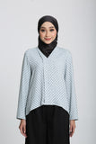 The Harmoni Polka Dot Blouse in Grey