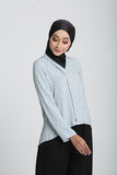 The Harmoni Polka Dot Blouse in Grey