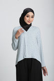 The Harmoni Polka Dot Blouse in Grey