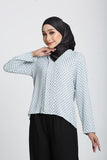 The Harmoni Polka Dot Blouse in Grey