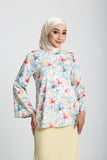 The Botani Floral Blouse in Light Yellow