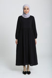 The Rehati Waist Dress in Black