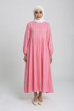 The Rehati Waist Dress in Pink