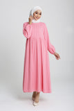 The Rehati Waist Dress in Pink