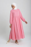 The Rehati Waist Dress in Pink