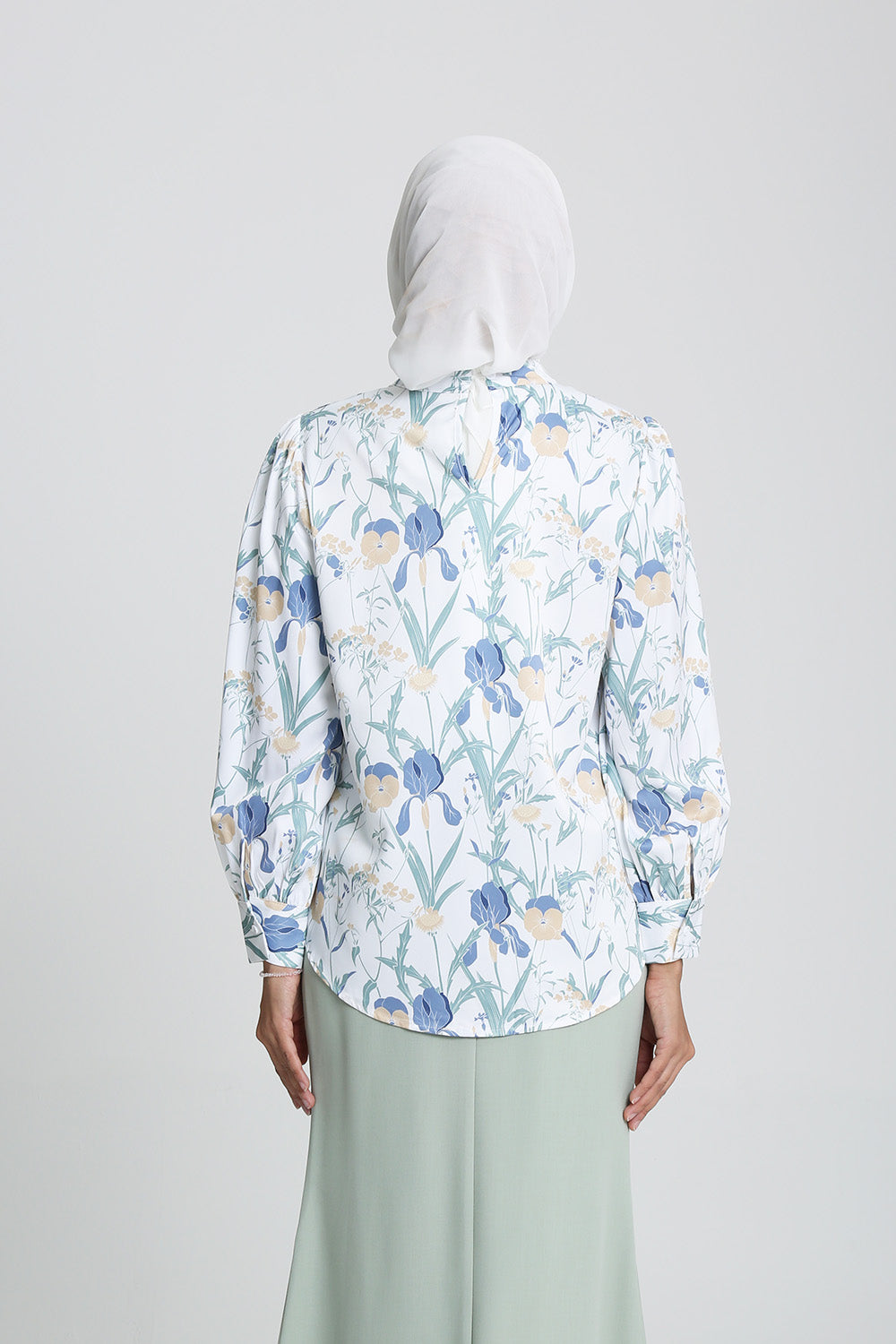 The Botani Floral Blouse in White
