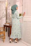 The Rafina Embroidered Maxi Dress in Misty Floral