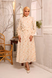 The Rafina Embroidered Maxi Dress in Dusty Floral