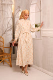 The Rafina Embroidered Maxi Dress in Dusty Floral