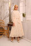 The Rafina Embroidered Maxi Dress in Dusty Floral