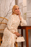 The Rafina Embroidered Maxi Dress in Dusty Floral
