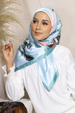 JScarves J. Prints The Nova Printed Square in Light Blue