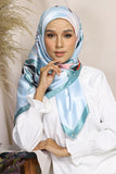 JScarves J. Prints The Nova Printed Square in Light Blue