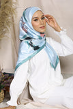 JScarves J. Prints The Nova Printed Square in Light Blue