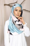 JScarves J. Prints The Auria 2.0 Printed Shawl in Green Black ( BACKORDER )