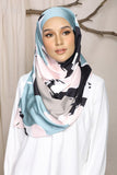 JScarves J. Prints The Auria 2.0 Printed Shawl in Green Black