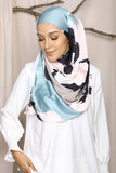 JScarves J. Prints The Auria 2.0 Printed Shawl in Green Black