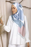 JScarves J. Prints The Auria 2.0 Printed Shawl in Dust Blue