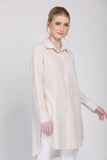 The Remix Tunic Shirt in Apricot / Green