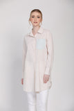 The Remix Tunic Shirt in Apricot / Green