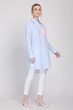 The Remix Tunic Shirt in Blue/Pink
